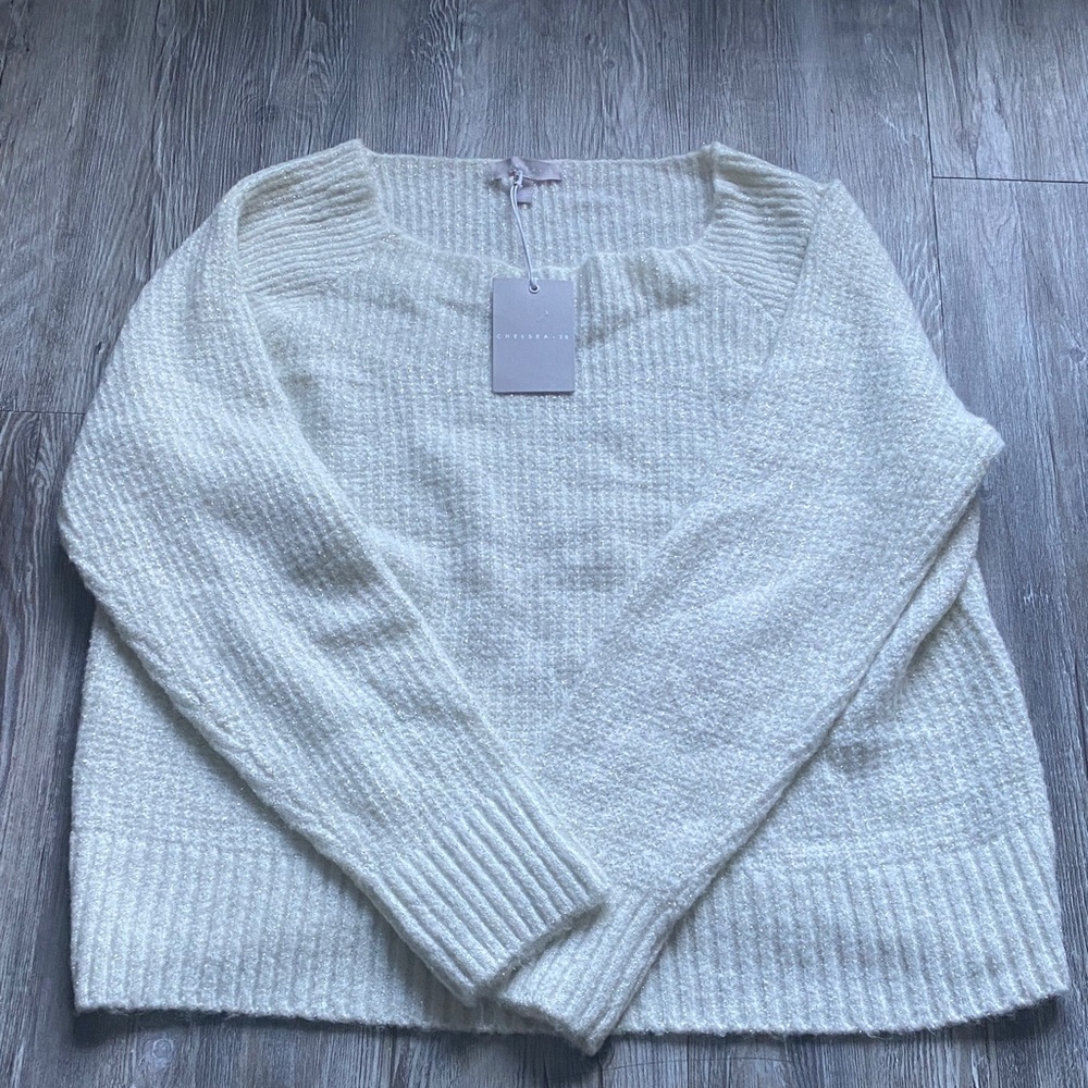 Chelsea28 Cream Crew Neck Sweater Women’s Size S Knit Warm Cozy NWT